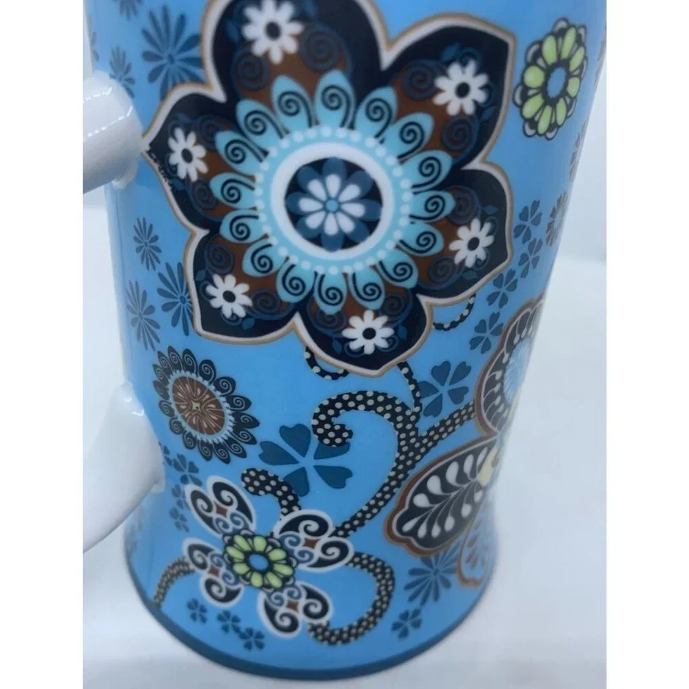 Vera Bradley Bali Blue Porcelain Coffee Cup Mug Retired Design - Picture 11 of 12